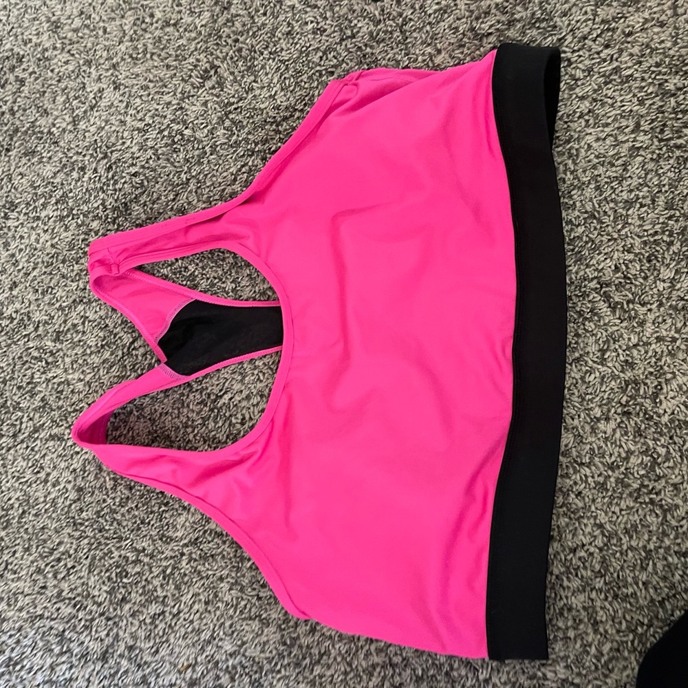 LuLaRoe Pink and Black Sports Bra